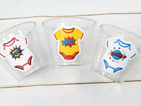SUPERHERO PARTY CUPS - Superhero Cups Superhero First Birthday Decorations Superhero Party Decorations Superhero Baby Shower Superhero Party