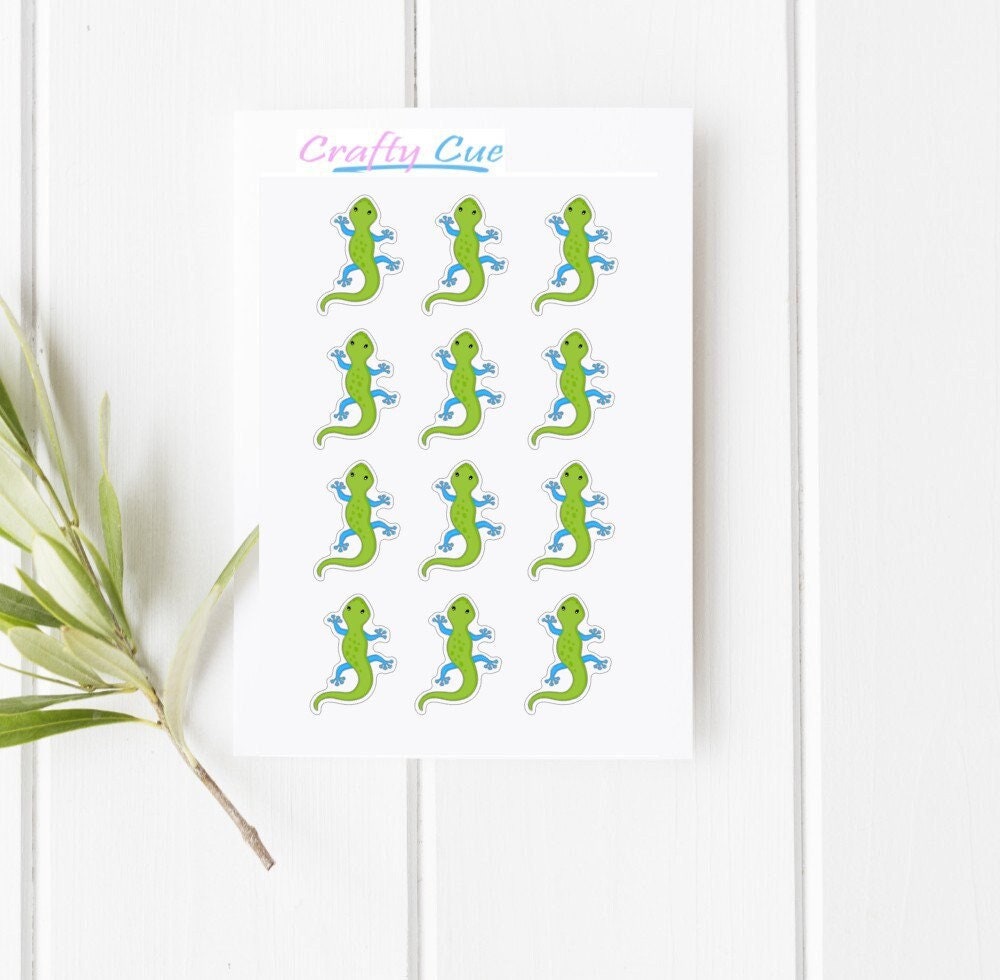 LIZARD PARTY STICKERS - Lizard Birthday Lizard Party Lizard Party Favors