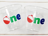 FISHING PARTY CUPS - Fishing Birthday Fishing First Birthday Party The Big One Fishing Bobber Decorations Gone Fishing Party Fish Bait Cups