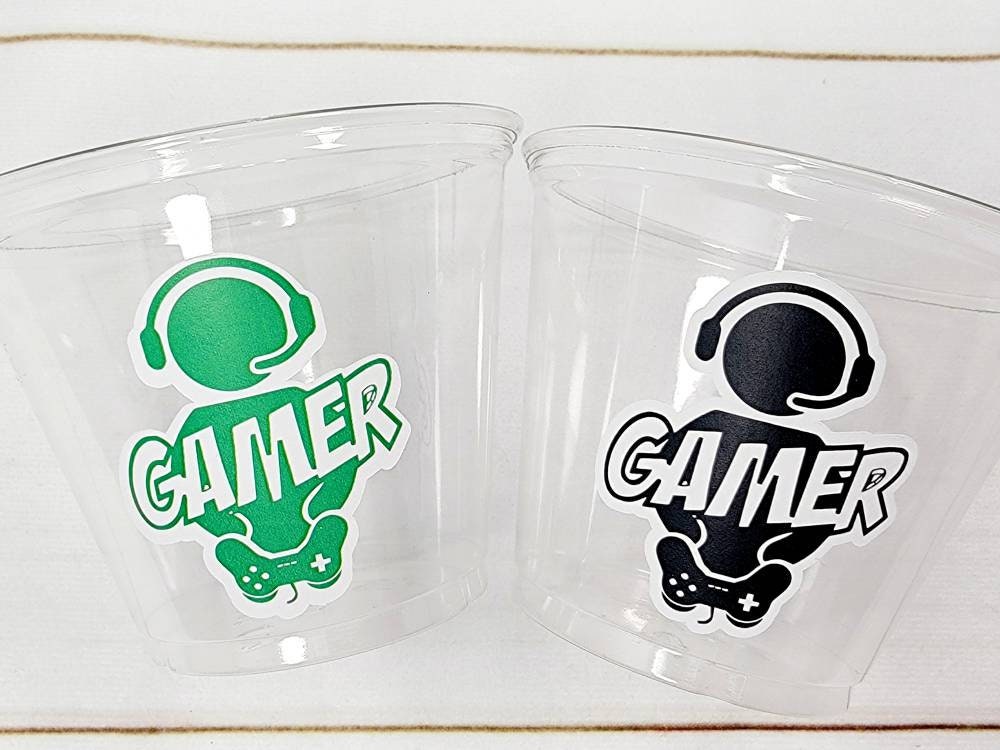 VIDEO GAME PARTY Cups - Video Game Cups Video Game Party Cups Level Up Party Decorations Gamer Baby Shower Decorations Video Game Birthday
