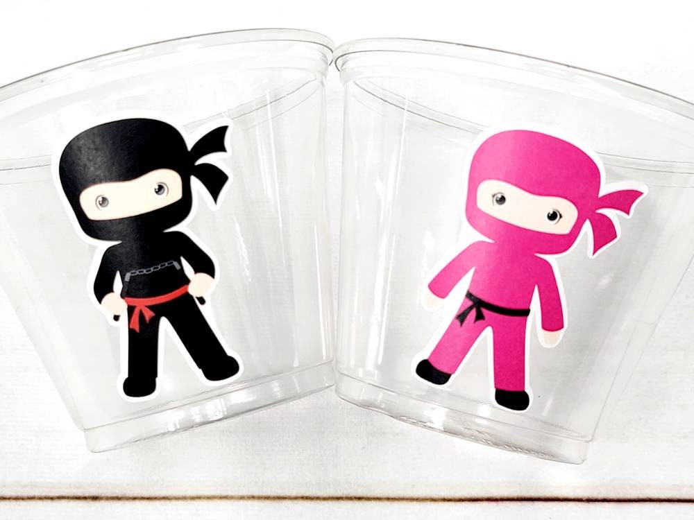 NINJA PARTY CUPS - Ninja Cups Ninja Birthday Party Ninja Party Decorations Ninja Party Supplies Ninja Treat Cups Ninja Party Favors Karate