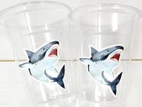 SHARK PARTY CUPS - Shark Treat Cups Shark Birthday Cups Shark Birthday Party Cups Shark Party Favors Shark Party Supplies Shark Decorations