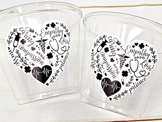 NURSE PARTY CUPS - Doctor Party Cups Nurse Party Cups Nursing Party Rn Party Decorations Medical School Party Nurse Graduation Party Meds