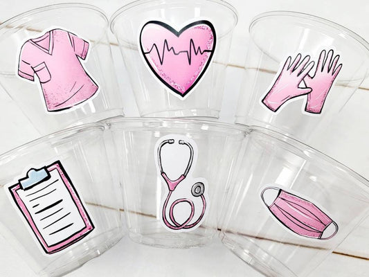 NURSING PARTY CUPS - Doctor Party Cups Nurse Party Cups Nursing Party Rn Party Decorations Medical School Party Nurse Graduation Party Meds