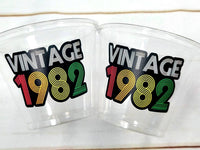 40th PARTY CUPS - Vintage 1982 40th Birthday Party 40th Birthday Favors 40th Party Cups 40th Party Decorations 1982 Birthday Party Cups