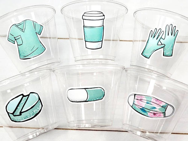 NURSING PARTY CUPS - Doctor Party Cups Nurse Party Cups Nursing Party Rn Party Decorations Medical School Party Nurse Graduation Party Meds