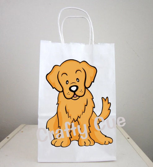 Puppy Goody Bags, Dog Goody Bags, Puppy Favor Bags, Dog Favor Bags -Golden Retriever Lab Goody Bags