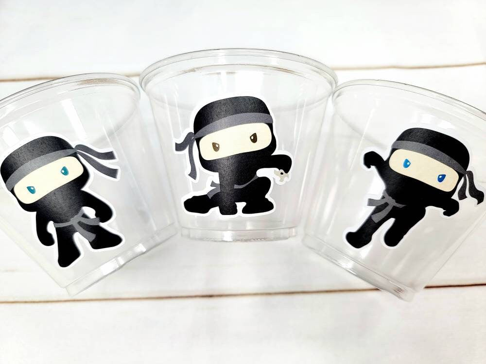 NINJA PARTY CUPS - Ninja Cups Ninja Birthday Party Ninja Party Decorations Ninja Party Supplies Ninja Treat Cups Ninja Party Favors Karate