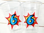 SUPERHERO PARTY CUPS - Superhero Cups Superhero Birthday Superhero Party Superhero Decorations Superhero Party Favors Superhero