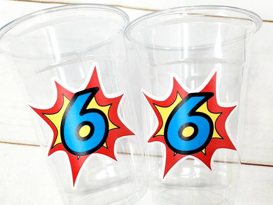 SUPERHERO PARTY CUPS - Superhero Cups Superhero Birthday Superhero Party Superhero Decorations Superhero Party Favors Superhero