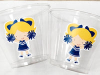 CHEERLEADER PARTY CUPS - Cheer Party Cups Cheerleader Party Cups Cheer Birthday Party Cheer Party Favors Cheer Baby Shower Cups Cheer Squad