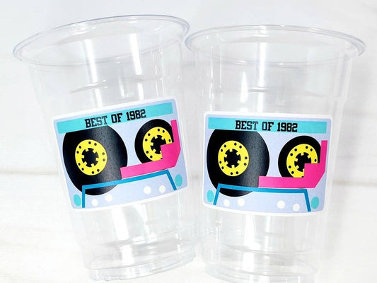 40th PARTY CUPS - Best of 1982 40th Birthday Party 40th Birthday Favors 40th Party Cups 40th Party Decorations 1982 Birthday Party Cups 80s