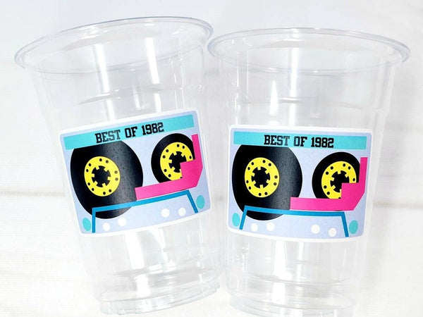 40th PARTY CUPS - Best of 1982 40th Birthday Party 40th Birthday Favors 40th Party Cups 40th Party Decorations 1982 Birthday Party Cups 80s