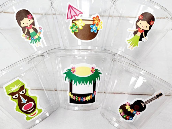 LUAU PARTY CUPS - Aloha Party Cups Luau Party Decoration, Luau Party Supplies Luau Baby Shower Tropical Party Decorations Hawaii Party Luau