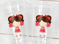 CHEERLEADER PARTY CUPS - Cheer Party Cups Cheerleader Party Cups Cheer Birthday Party Cheer Party Favors Cheer Baby Shower Cups Cheer Squad