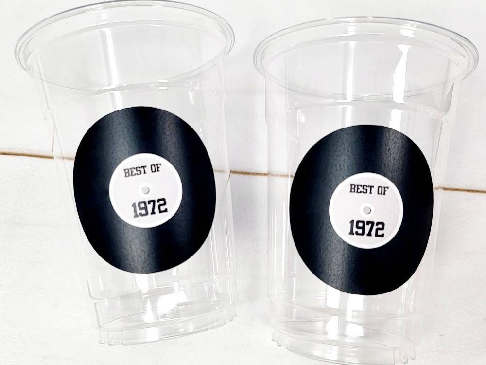 50th PARTY CUPS - Best of 1972 50th Birthday Party 50th Birthday Favors 50th Party Cups 50th Party Decorations 1972 Birthday Party Cups 50