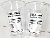 Class of 2022 Party Cups, 2022 Graduation Party Cups, Class of 2022 Decorations, Graduation Decorations, 2022 Graduation Party Cups