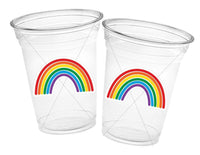 RAINBOW PARTY CUPS - Rainbow Cups Rainbow Decorations Rainbow Birthday Rainbow Party Rainbow Party Favors Rainbow Baby Shower Pastel Rainbow