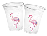 FLAMINGO PARTY CUPS - Flamingo Cups Flamingo Birthday Party Decorations Flaming Baby Shower Flamingo Bachelorette Cups Flamingo Party Favors