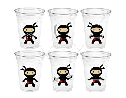 NINJA PARTY CUPS - Ninja Cups Ninja Birthday Party Ninja Party Decorations Ninja Party Supplies Ninja Treat Cups Ninja Party Favors Karate