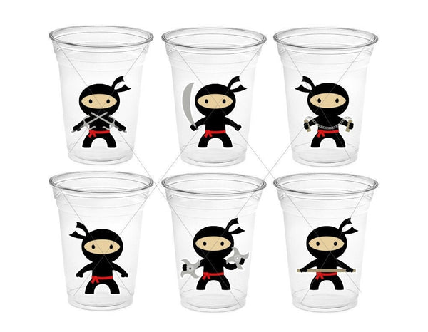 NINJA PARTY CUPS - Ninja Cups Ninja Birthday Party Ninja Party Decorations Ninja Party Supplies Ninja Treat Cups Ninja Party Favors Karate