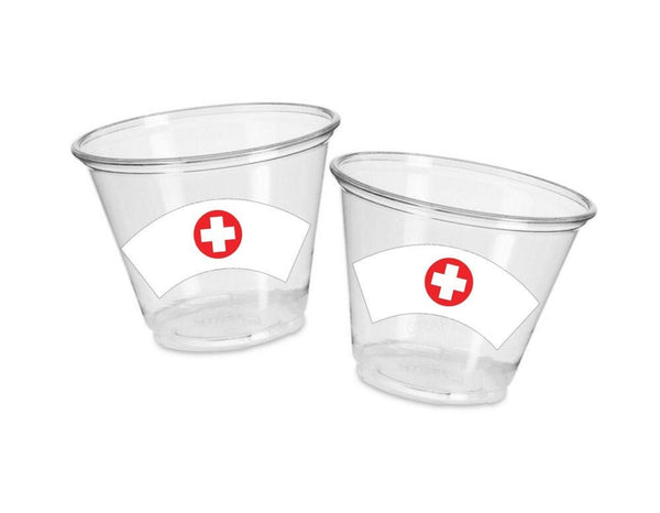 NURSING PARTY CUPS - Nurse Hat Party Cups Nurse Party Cups Nursing Party Rn Party Decorations Medical School Party Nurse Graduation Party