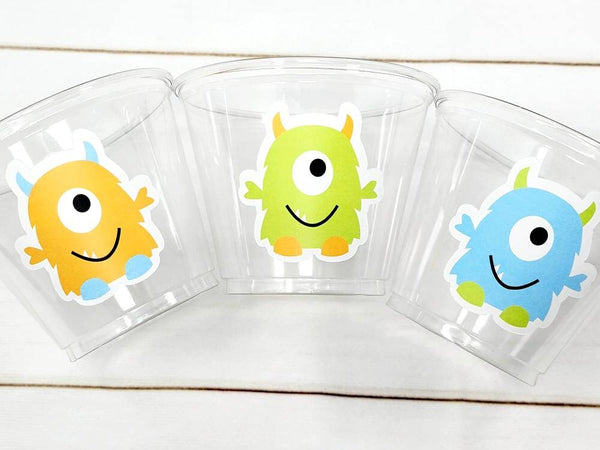 MONSTER PARTY CUPS - Monster Cups Little Monster First Birthday Decoration Little Monster Party Monster Mouth Monster Birthday Decorations