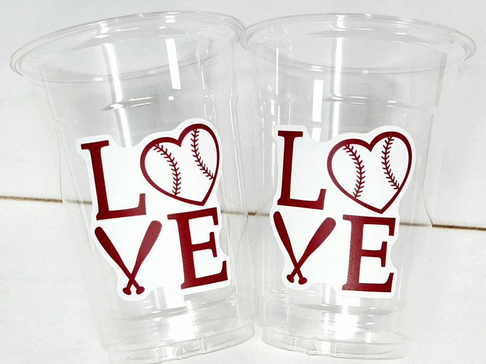 BASEBALL PARTY CUPS - Baseball Cups Baseball Party Cups Baseball Birthday Cups Baseball Cups Sports Party Cups Favors Baseball Baby Shower