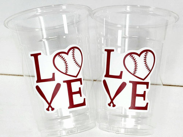 BASEBALL PARTY CUPS - Baseball Cups Baseball Party Cups Baseball Birthday Cups Baseball Cups Sports Party Cups Favors Baseball Baby Shower