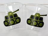 ARMY PARTY CUPS - Army Cups Army Birthday Cups Army Decorations Army Party Supplies Army Party Favor Military Party Army Tank Decorations