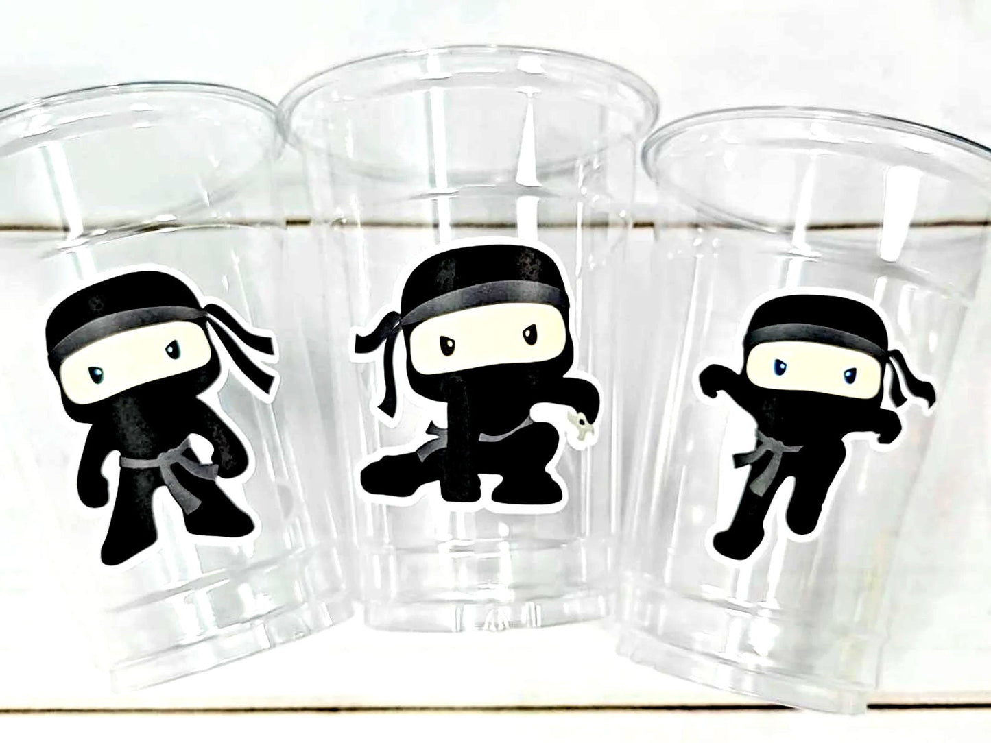 NINJA PARTY CUPS - Ninja Cups Ninja Birthday Party Ninja Party Decorations Ninja Party Supplies Ninja Treat Cups Ninja Party Favors Karate