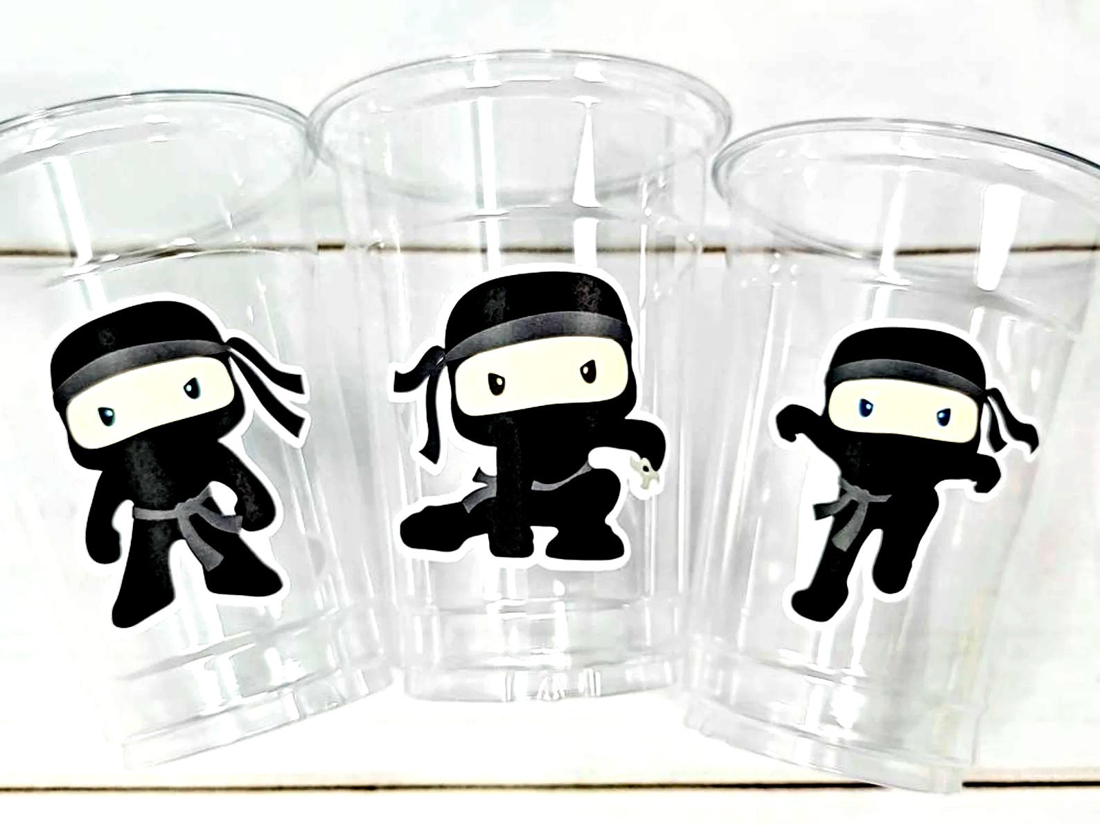 NINJA PARTY CUPS - Ninja Cups Ninja Birthday Party Ninja Party Decorations Ninja Party Supplies Ninja Treat Cups Ninja Party Favors Karate