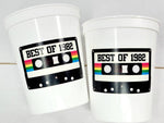 40th PARTY CUPS - Best of 1982 40th Birthday Party 40th Birthday Favors 40th Party Cups 40th Party Decorations 1982 Birthday Party Cups 80s