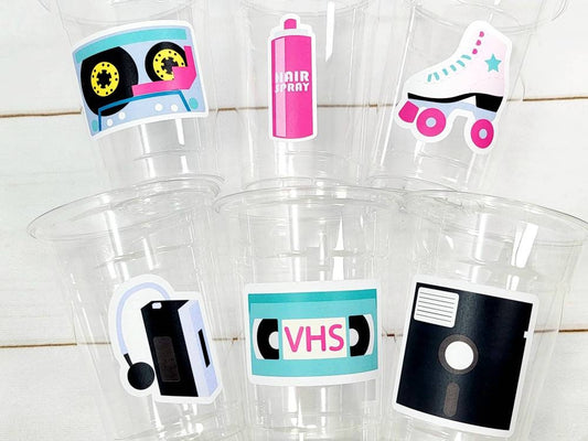I Love the 80'S PARTY CUPS - 80's Birthday Cups 80's Party Cups 80's Decorations 80's Birthday Party 80's Birthday Party Decorations 80s 90s
