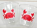 Crab Party Cups, Crab Treat Cups, Crab Birthday, Crab Party, Crab Party Favors, Under the Sea Party Cups