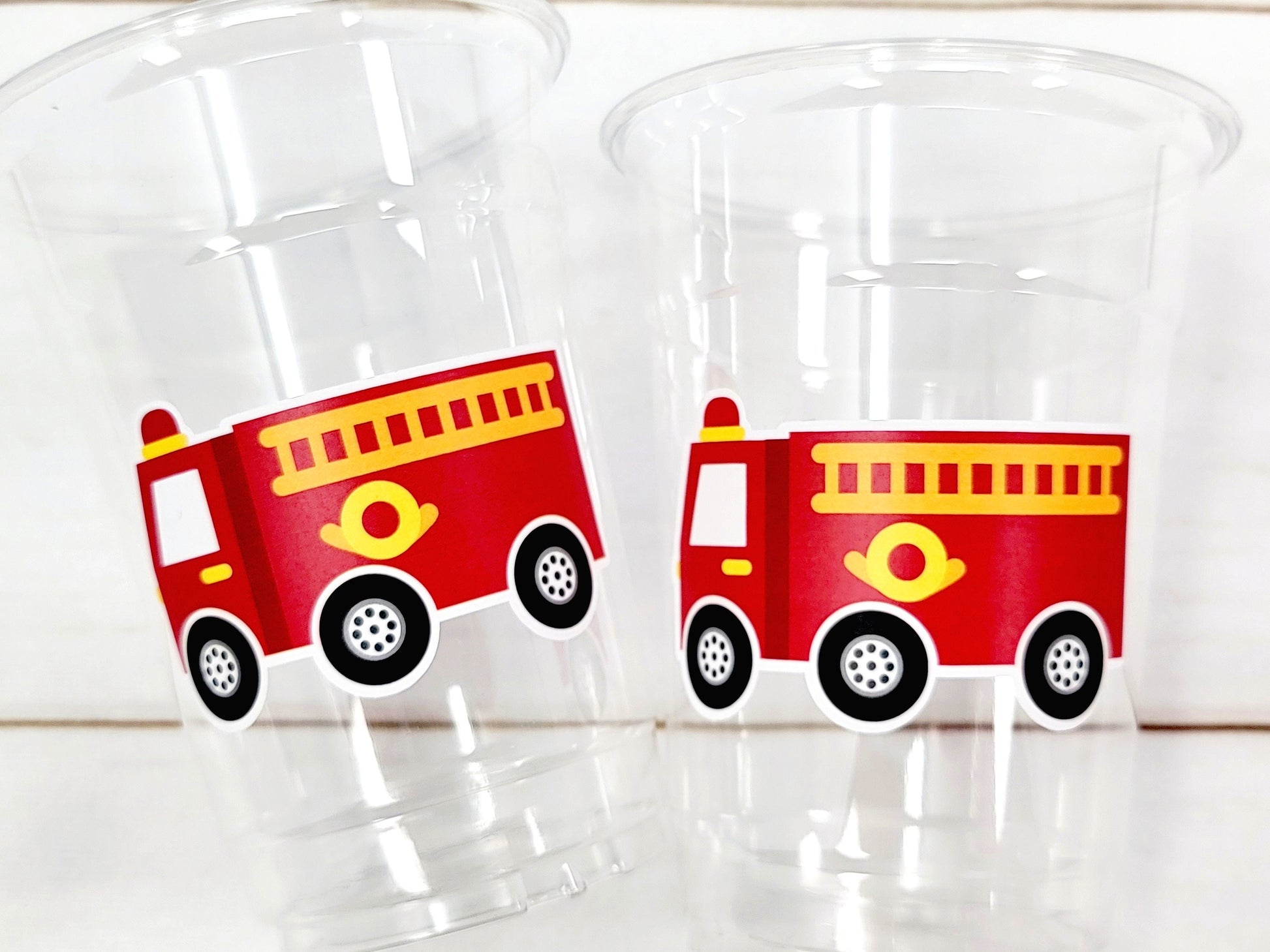 Firetruck Party Cups Firetruck Treat Cups Firetruck Party Favors Firetruck Birthday Favors Fire Truck Party Favors Fire truck Birthday Fire