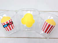 Popcorn Birthday Party cups, Movie Party favors, Popcorn Party favors, Movie party Supplies, Cinema