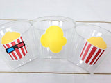 Popcorn Birthday Party cups, Movie Party favors, Popcorn Party favors, Movie party Supplies, Cinema