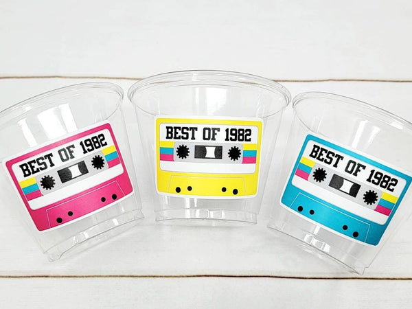 40th PARTY CUPS - Best of 1982 40th Birthday Party 40th Birthday Favors 40th Party Cups 40th Party Decorations 1982 Birthday Party Cups