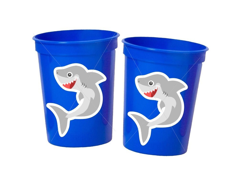 Shark Party Cups, Shark Treat Cups, Shark Birthday, Shark Birthday Party Cups, Shark Party Favors, Shark Party Supplies, Shark Decorations