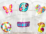 70'S PARTY CUPS - 70's Birthday Cups 70's Party Cups 70's Decorations 70's Birthday Party 70's Birthday Party Decorations Hippie Party Decor