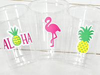 LUAU PARTY CUPS - Aloha Party Cups Luau Party Decoration, Luau Party Supplies Luau Baby Shower Tropical Party Decorations Hawaii Party Luau