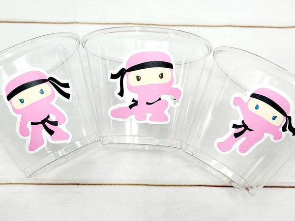 NINJA PARTY CUPS - Ninja Cups Ninja Birthday Party Ninja Party Decorations  Ninja Party Supplies Ninja Treat Cups Ninja Party Favors Karate