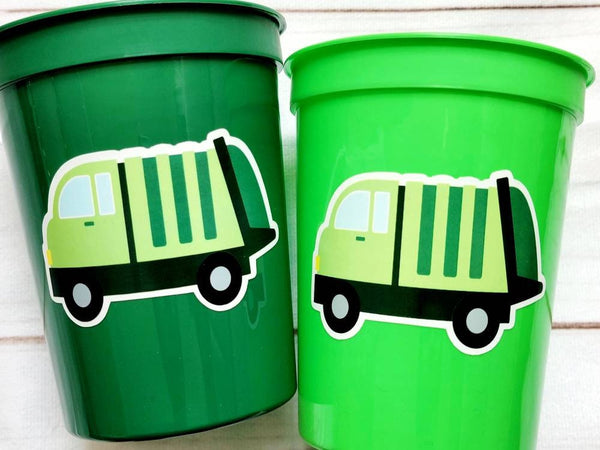 GARBAGE TRUCK PARTY Cups - Garbage Truck Treat Cups Garbage Truck Party Favors Garbage Truck Birthday Favors Trash Garbage Birthday