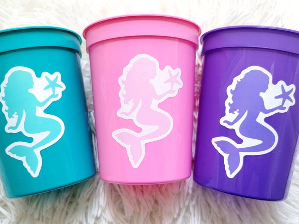 MERMAID PARTY CUPS - Mermaid Birthday Cups Mermaid Party Cups Mermaid Party Decorations Mermaid Party Favors Mermaid Mermaid Party Decor