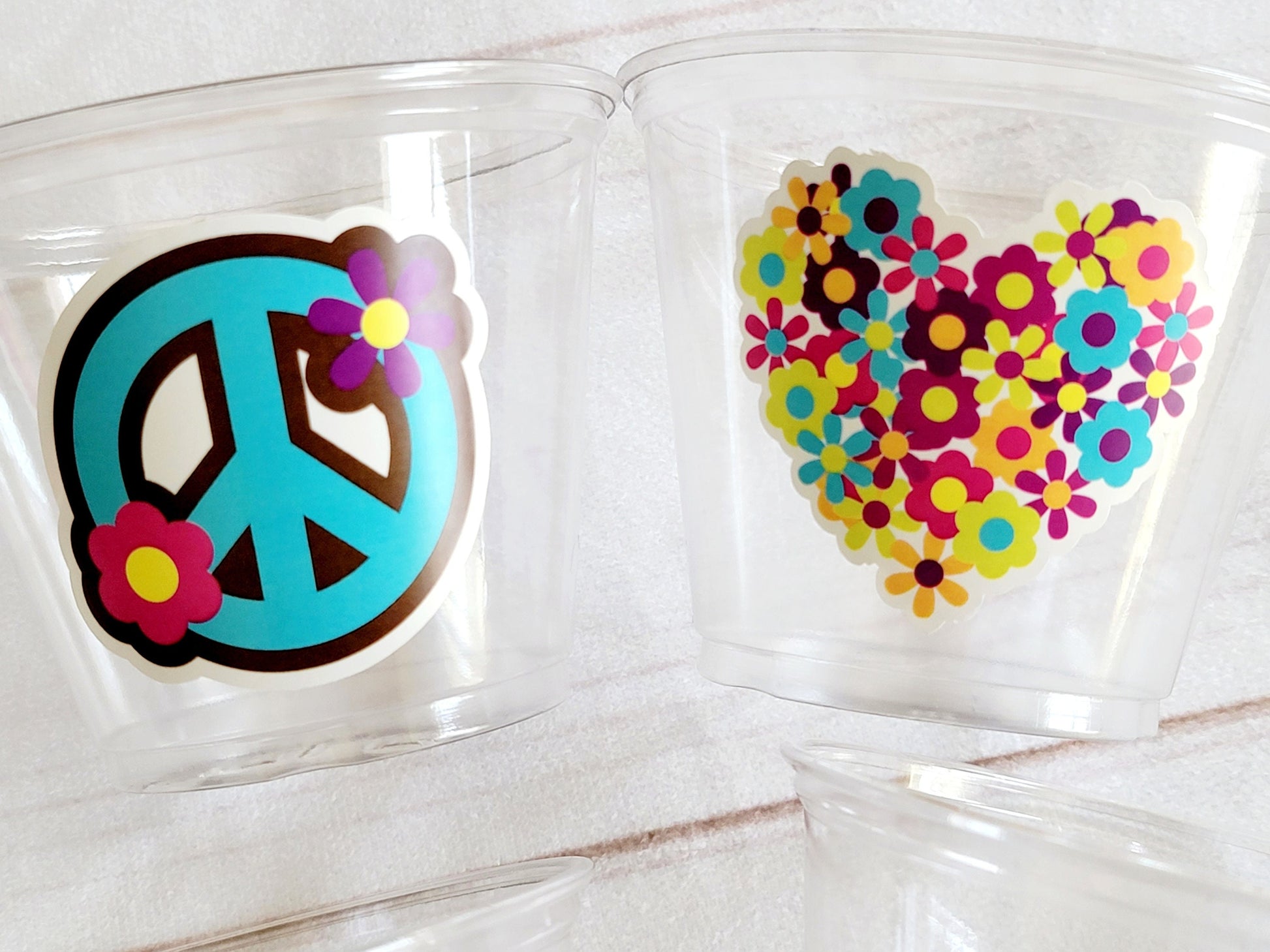 70'S PARTY CUPS - 70's Birthday Cups 70's Party Cups 70's Decorations 70's Birthday Party 70's Birthday Party Decorations Hippie Party Decor