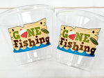 GONE FISHING PARTY Cups - Fishing Party Fishing Party Favors Fishing Bobber Decorations Fishing Birthday Fishing Party Bait Bobber Fish Cups