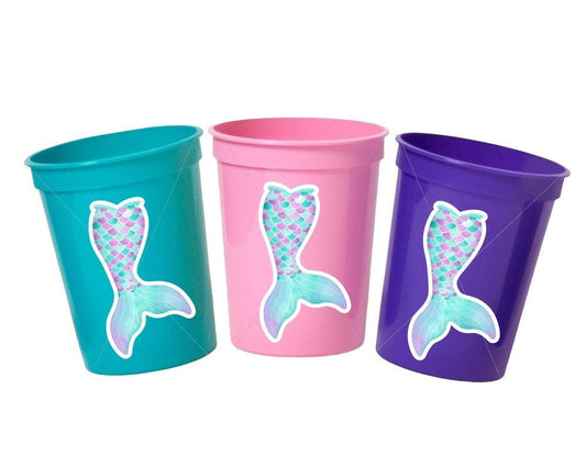 MERMAID PARTY CUPS - Mermaid Birthday Cups Mermaid Party Cups Mermaid Party Decorations Mermaid Party Favors Mermaid Mermaid Party Decor