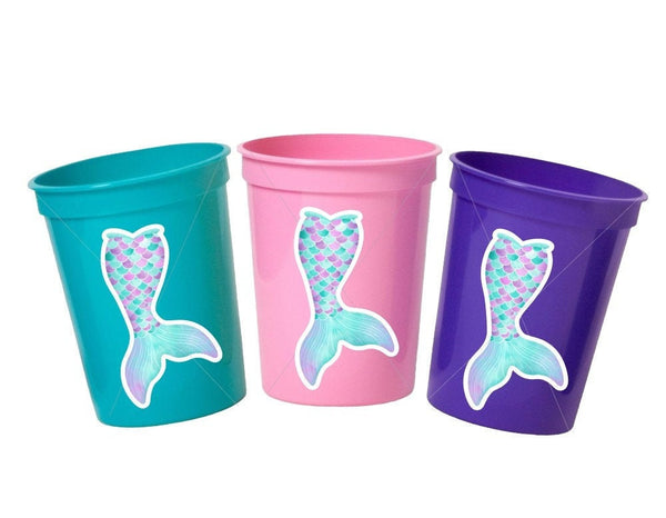 MERMAID PARTY CUPS - Mermaid Birthday Cups Mermaid Party Cups Mermaid Party Decorations Mermaid Party Favors Mermaid Mermaid Party Decor