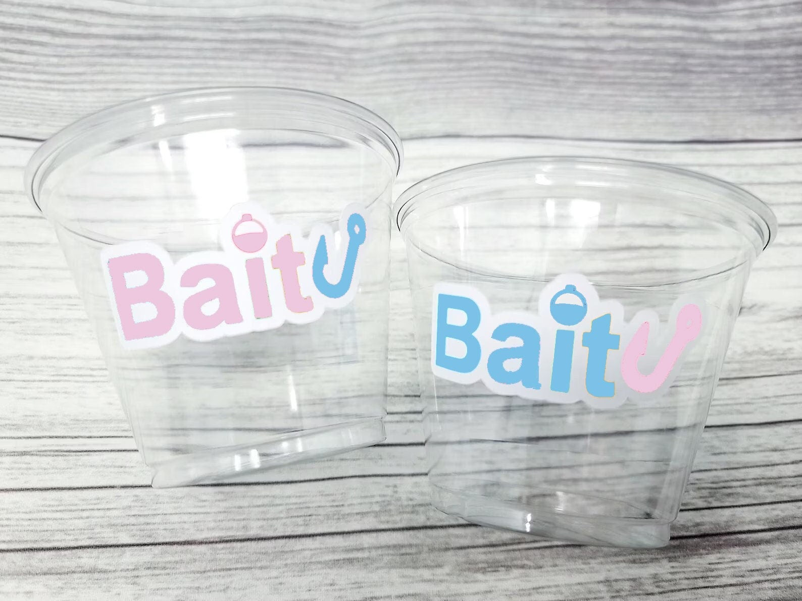 GENDER REVEAL FISHING Party Cups - Fish Party Cups Fishing Baby Shower Fishing Favors Fishing Decorations Fishing Birthday Fishing Party